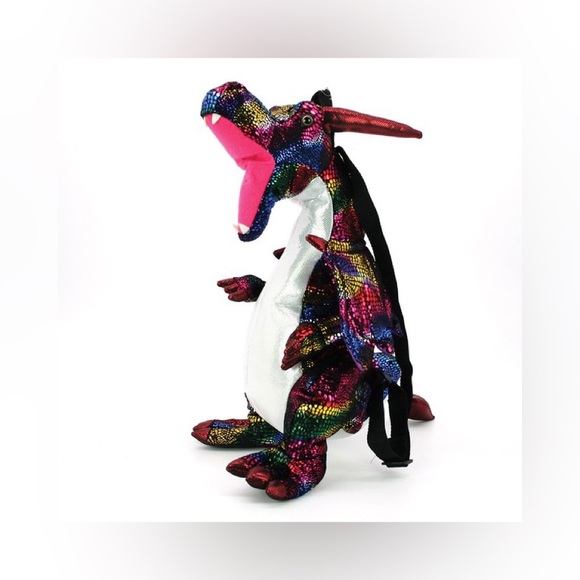 Cosplay Multi Color Magical Dragon Cute Plush 3D Backpack Bag - Picture 2 of 12